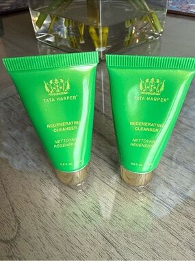 2 - Tata Harper Mini Regenerating Cleansers Travel Size .5 Fluid Ounce/15ml New